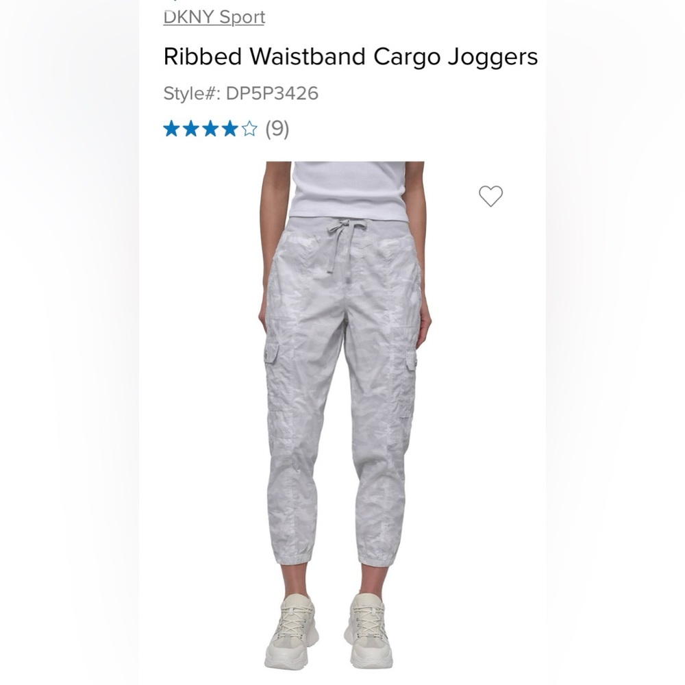 DKNY Camo Cargo Joggers NWOT Sz M